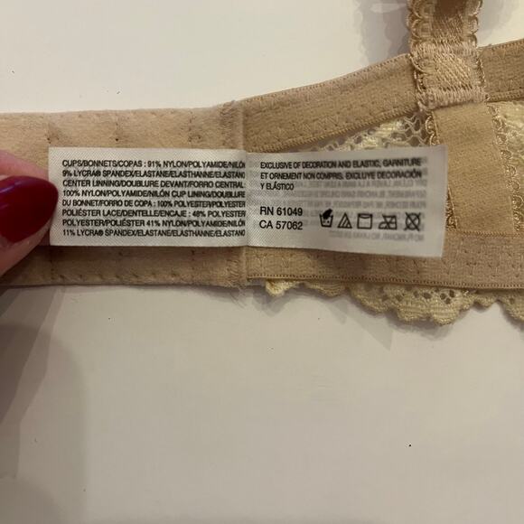 Wacoal Embrace Lace Push Up Bra 858191 Size 34D Lot of 2 Bundle Nude Cappuccino - Picture 7 of 15